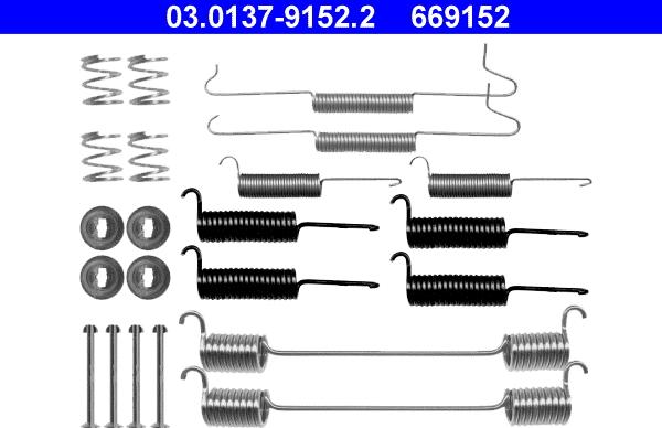 ATE 03.0137-9152.2 - Комплектующие, барабанный тормозной механизм avtokuzovplus.com.ua