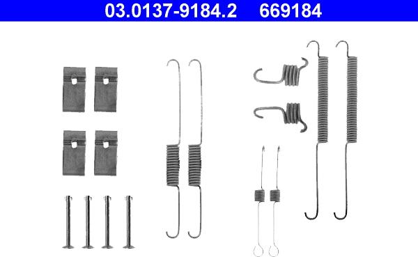 ATE 03.0137-9184.2 - Комплектуючі, барабанний гальмівний механізм autocars.com.ua