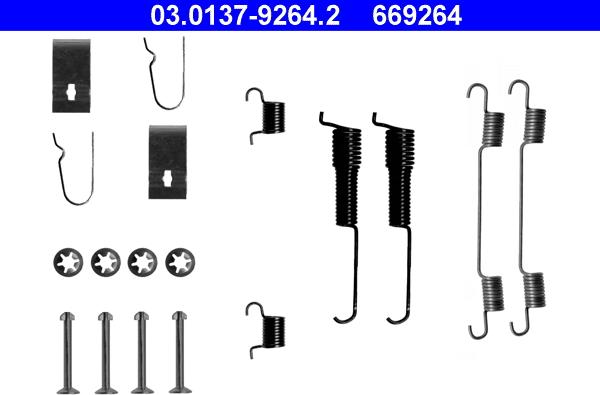 ATE 03.0137-9264.2 - Комплектуючі, барабанний гальмівний механізм autocars.com.ua