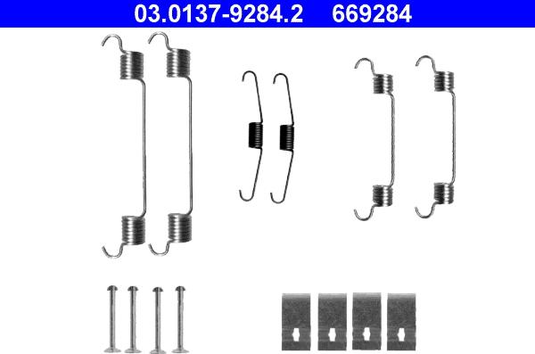 ATE 03.0137-9284.2 - Комплектующие, барабанный тормозной механизм avtokuzovplus.com.ua
