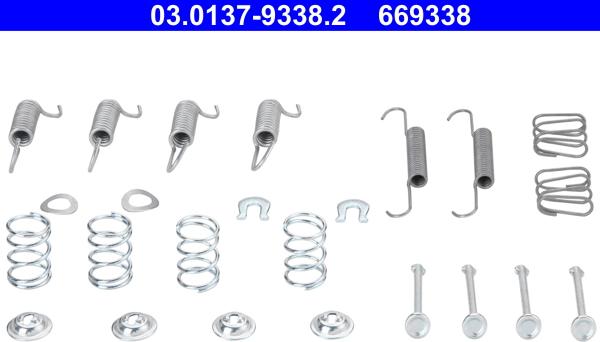 ATE 03.0137-9338.2 - Комплектуючі, гальмівна система autocars.com.ua