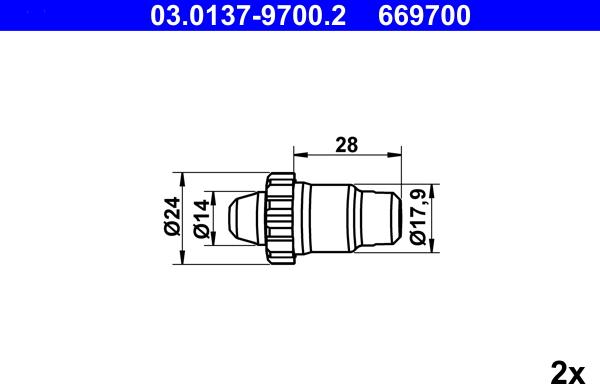 ATE 03.0137-9700.2 - Комплектующие, стояночная тормозная система avtokuzovplus.com.ua