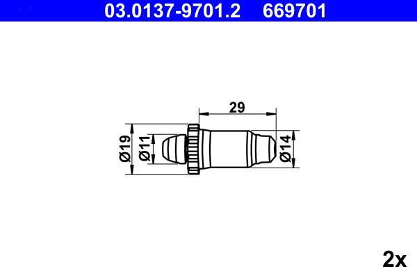 ATE 03.0137-9701.2 - Комплектуючі, гальмівна система autocars.com.ua