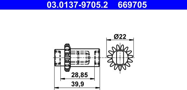 ATE 03.0137-9705.2 - Комплектующие, стояночная тормозная система autodnr.net