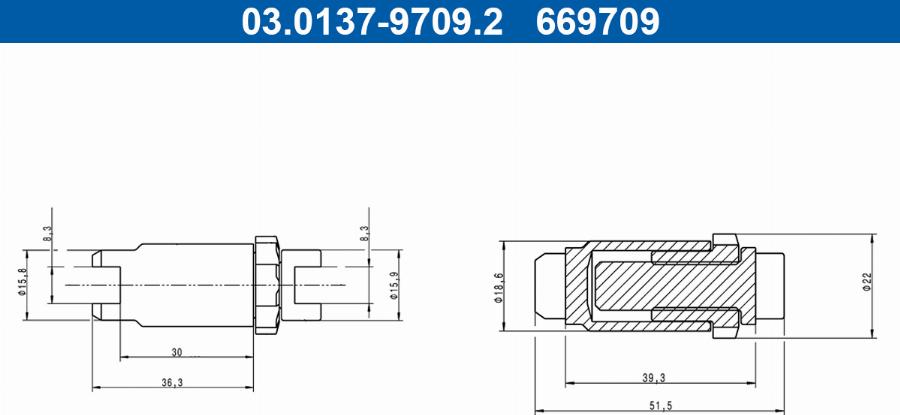 ATE 03.0137-9709.2 - Комплектующие, стояночная тормозная система avtokuzovplus.com.ua