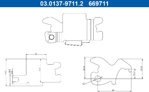 ATE 03.0137-9711.2 - Комплектуючі, гальмівна система autocars.com.ua