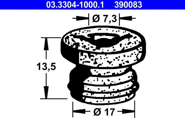 ATE 03.3304-1000.1 - Пробка, бачок тормозной жидкости autodnr.net