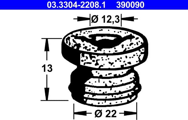 ATE 03.3304-2208.1 - Пробка, бачок тормозной жидкости autodnr.net