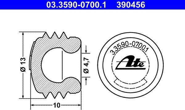 ATE 03.3590-0700.1 - Крышка / защитный колпак avtokuzovplus.com.ua