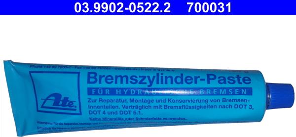 ATE 03.9902-0522.2 - Паста, части торм. гидросист. / гидравл. привод упр. сцепл. avtokuzovplus.com.ua