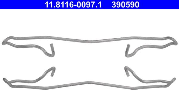 ATE 11.8116-0097.1 - Пружина, гальмівний супорт autocars.com.ua