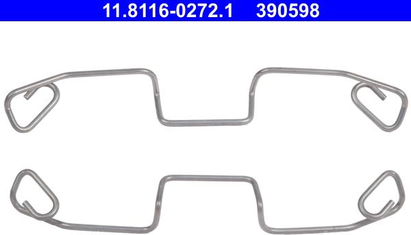 ATE 11.8116-0272.1 - Пружина, гальмівний супорт autocars.com.ua