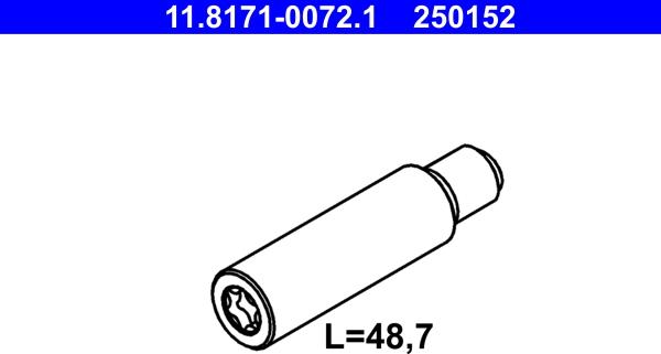 ATE 11.8171-0072.1 - Шпилька направляющая тормозного суппорта autocars.com.ua