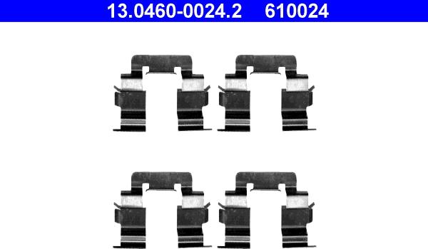 ATE 13.0460-0024.2 - Комплектующие для колодок дискового тормоза autodnr.net