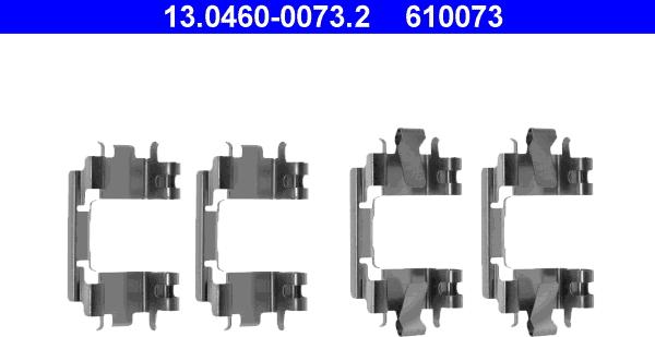 ATE 13.0460-0073.2 - Комплектующие для колодок дискового тормоза avtokuzovplus.com.ua