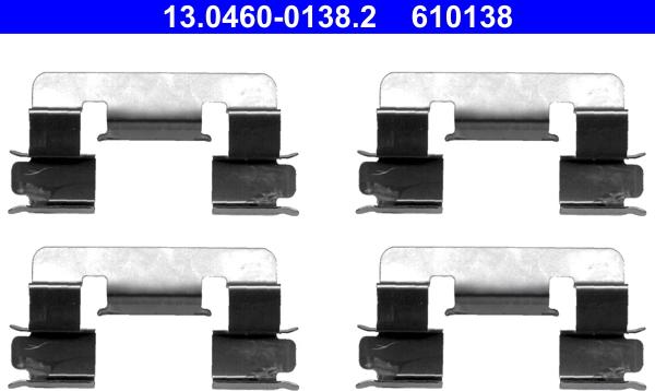 ATE 13.0460-0138.2 - Комплектующие для колодок дискового тормоза avtokuzovplus.com.ua