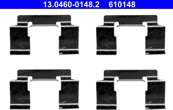 ATE 13.0460-0148.2 - Комплектующие для колодок дискового тормоза autodnr.net