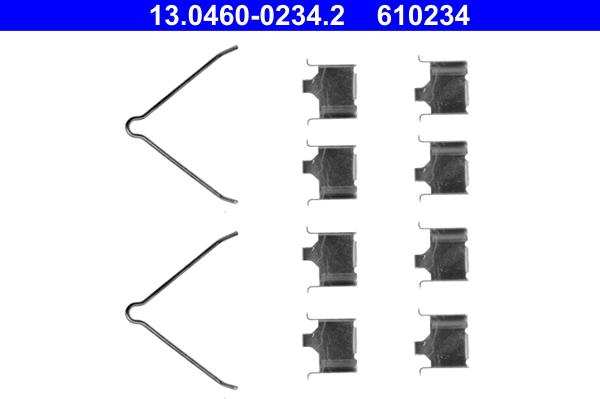 ATE 13.0460-0234.2 - Комплектующие для колодок дискового тормоза autodnr.net