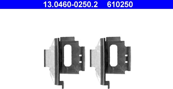 ATE 13.0460-0250.2 - Комплектующие для колодок дискового тормоза autodnr.net