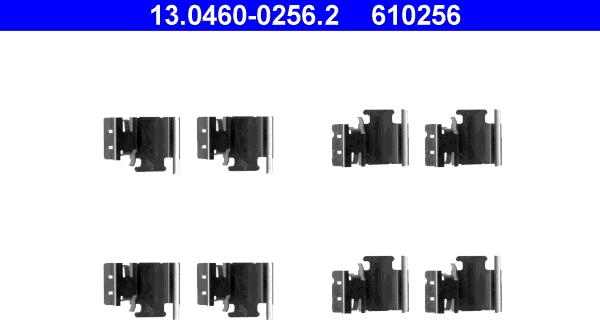 ATE 13.0460-0256.2 - Комплектующие для колодок дискового тормоза autodnr.net