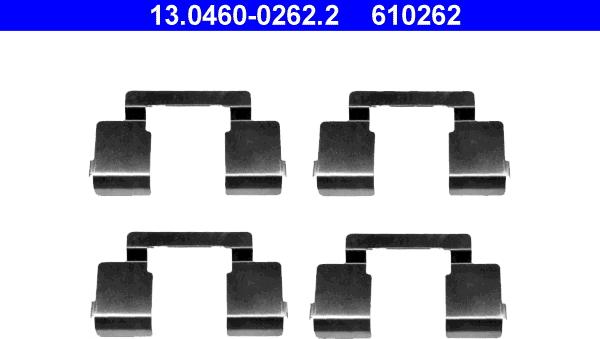 ATE 13.0460-0262.2 - Комплектующие для колодок дискового тормоза autodnr.net