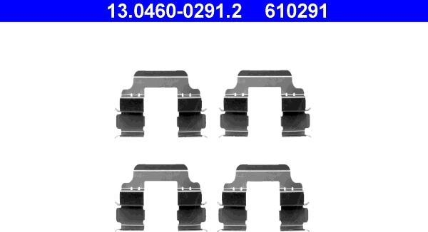 ATE 13.0460-0291.2 - Комплектующие для колодок дискового тормоза autodnr.net