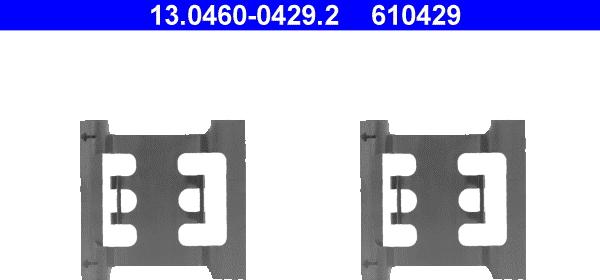 ATE 13.0460-0429.2 - Комплектующие для колодок дискового тормоза avtokuzovplus.com.ua