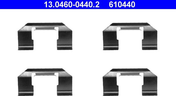 ATE 13.0460-0440.2 - Комплектующие для колодок дискового тормоза autodnr.net