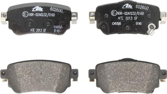ATE 13.0460-2600.2 - Гальмівні колодки, дискові гальма autocars.com.ua