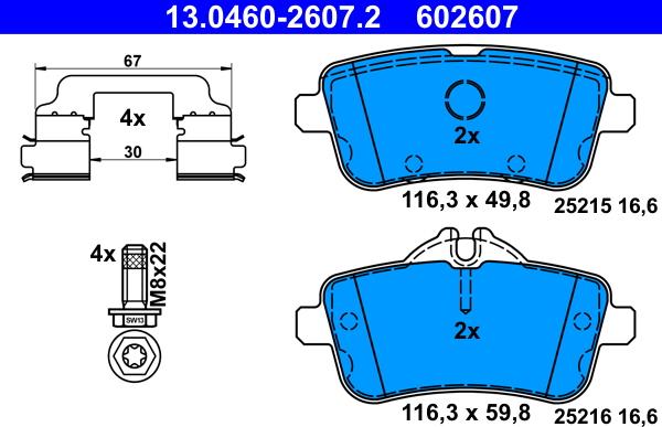 ATE 13.0460-2607.2 - 0 autocars.com.ua