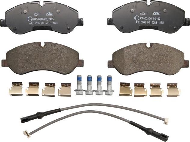 ATE 13.0460-2611.2 - Гальмівні колодки, дискові гальма autocars.com.ua