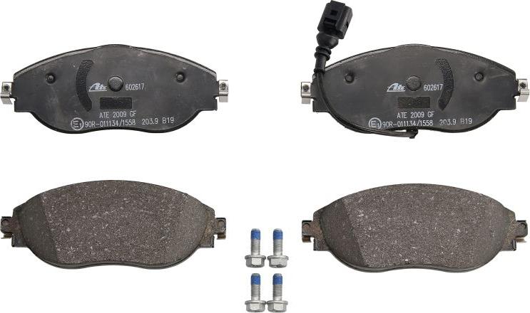 ATE 13.0460-2617.2 - Гальмівні колодки, дискові гальма autocars.com.ua