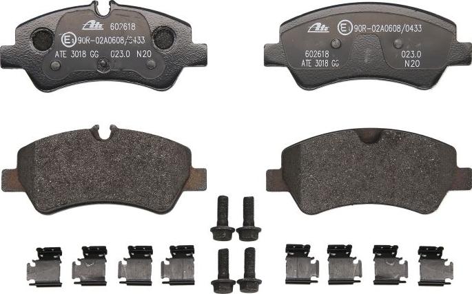 ATE 13.0460-2618.2 - Гальмівні колодки, дискові гальма autocars.com.ua