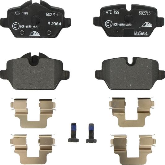 ATE 13.0460-2713.2 - Гальмівні колодки, дискові гальма autocars.com.ua