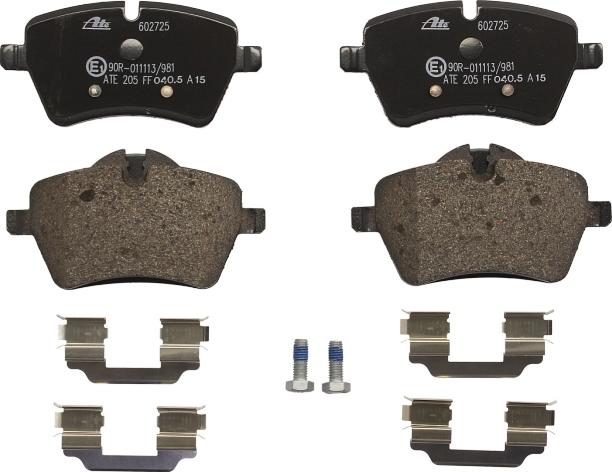 ATE 13.0460-2725.2 - Гальмівні колодки, дискові гальма autocars.com.ua