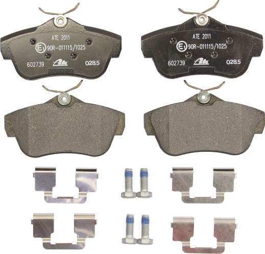 ATE 13.0460-2739.2 - Гальмівні колодки, дискові гальма autocars.com.ua