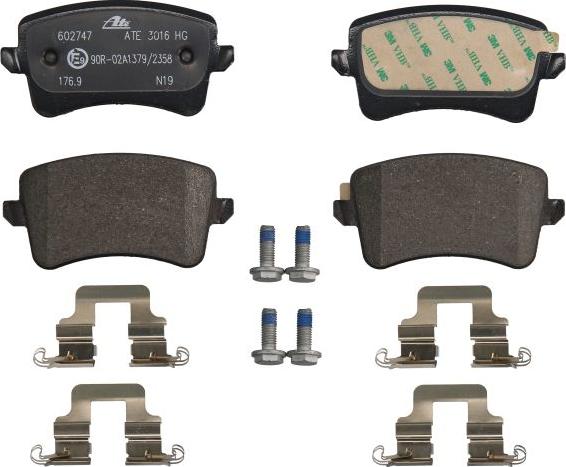 ATE 13.0460-2747.2 - Гальмівні колодки, дискові гальма autocars.com.ua