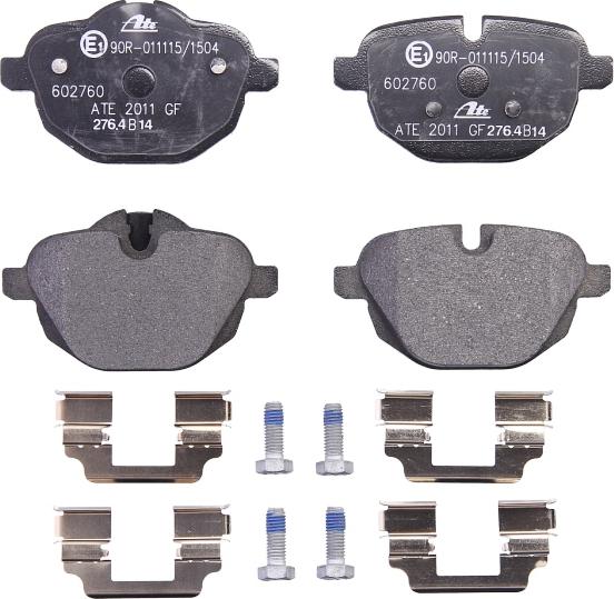 ATE 13.0460-2760.2 - Гальмівні колодки, дискові гальма autocars.com.ua