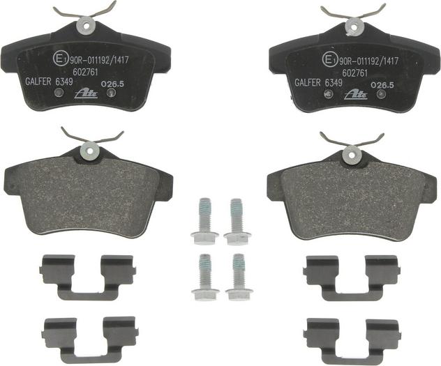 ATE 13.0460-2761.2 - Гальмівні колодки, дискові гальма autocars.com.ua