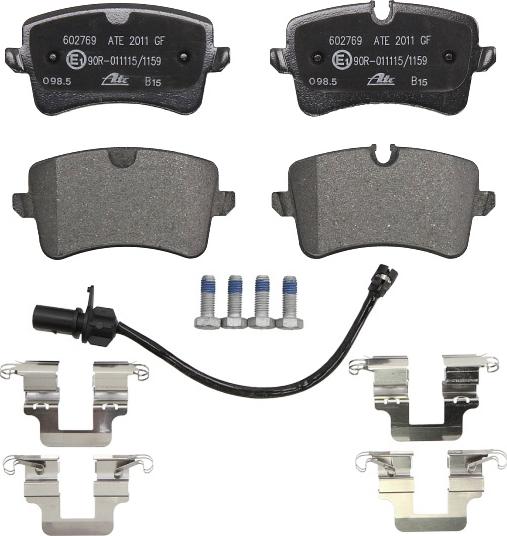 ATE 13.0460-2769.2 - Гальмівні колодки, дискові гальма autocars.com.ua