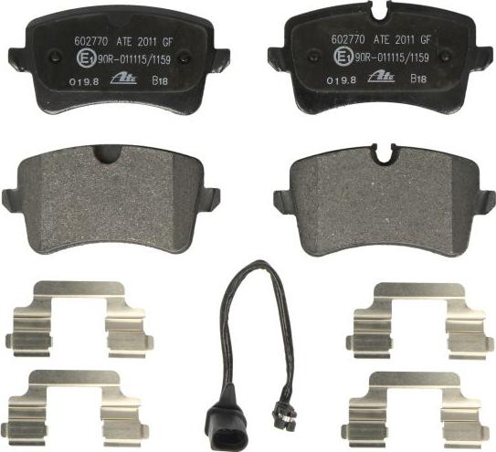 ATE 13.0460-2770.2 - Гальмівні колодки, дискові гальма autocars.com.ua