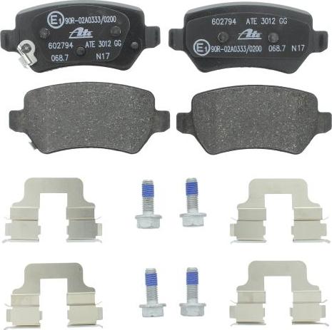ATE 13.0460-2794.2 - Гальмівні колодки, дискові гальма autocars.com.ua