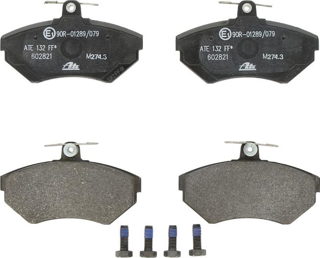 ATE 13.0460-2821.2 - Гальмівні колодки, дискові гальма autocars.com.ua