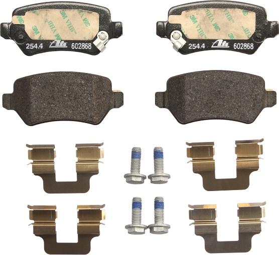 ATE 13.0460-2868.2 - Гальмівні колодки, дискові гальма autocars.com.ua