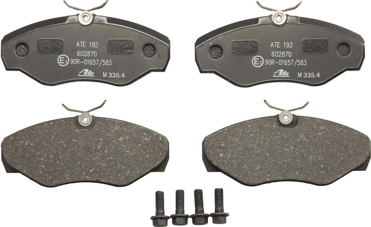 ATE 13.0460-2870.2 - Гальмівні колодки, дискові гальма autocars.com.ua