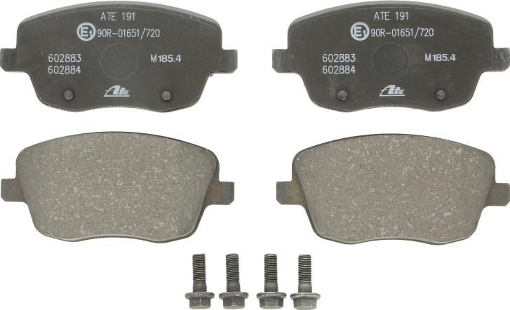 ATE 13.0460-2883.2 - Гальмівні колодки, дискові гальма autocars.com.ua