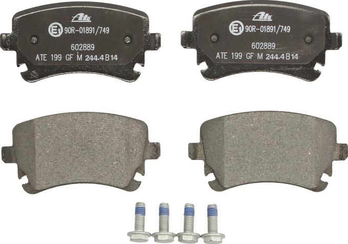 ATE 13.0460-2889.2 - Гальмівні колодки, дискові гальма autocars.com.ua