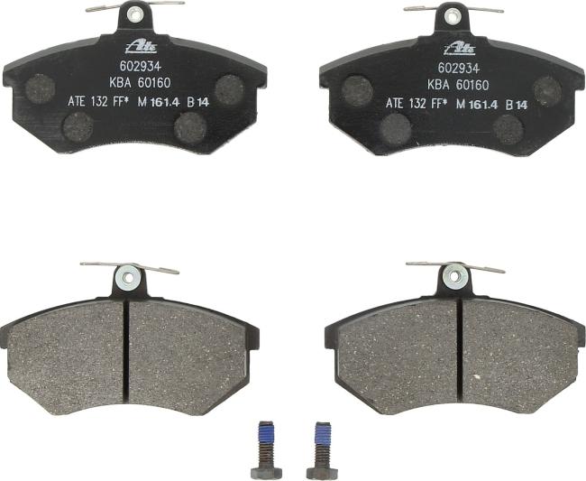 ATE 13.0460-2934.2 - Гальмівні колодки, дискові гальма autocars.com.ua