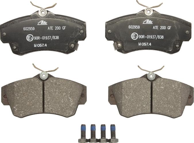 ATE 13.0460-2959.2 - Гальмівні колодки, дискові гальма autocars.com.ua