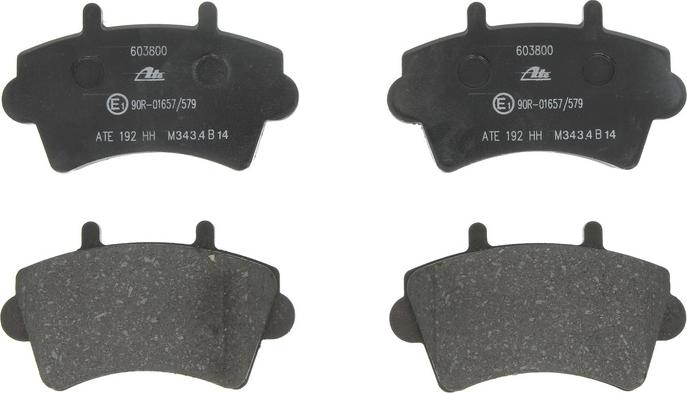 ATE 13.0460-3800.2 - Гальмівні колодки, дискові гальма autocars.com.ua
